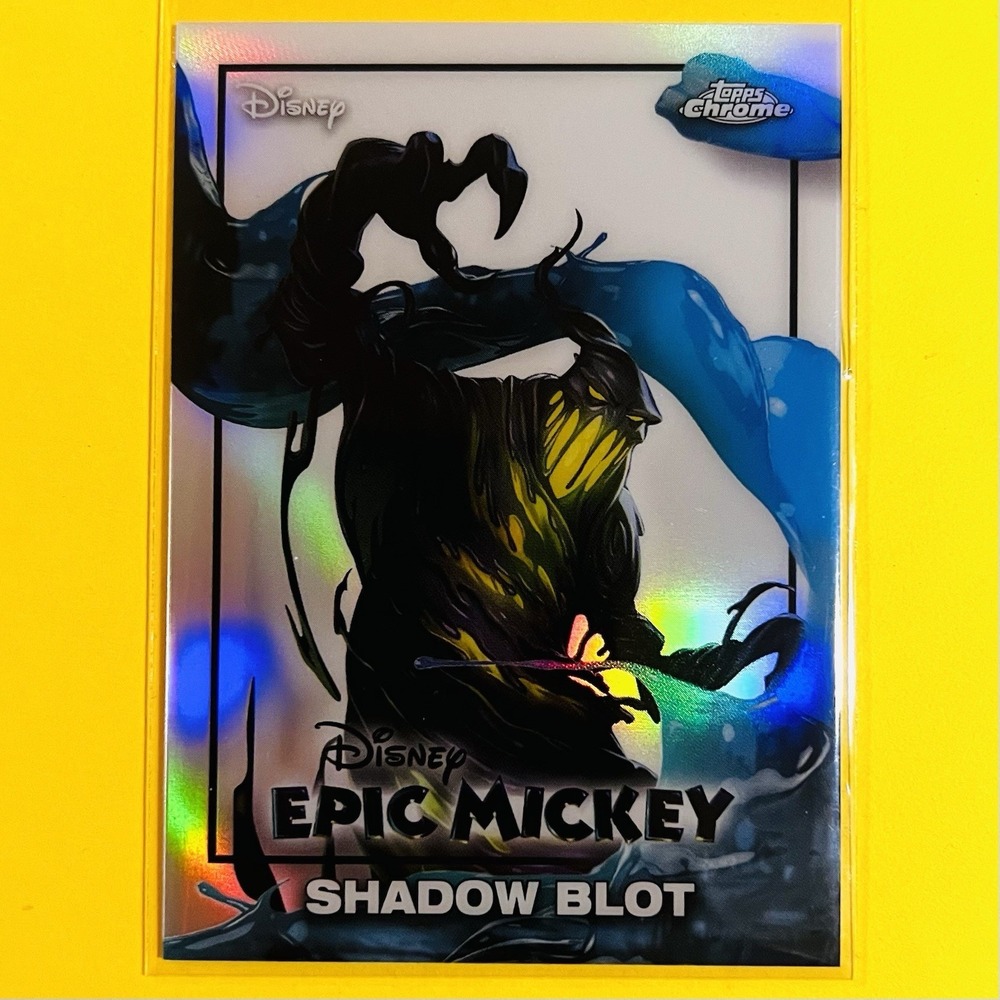 2026 Topps Disney Neon Epic Mickey Shadow Blot EM-25 Chrome Insert‎ Card